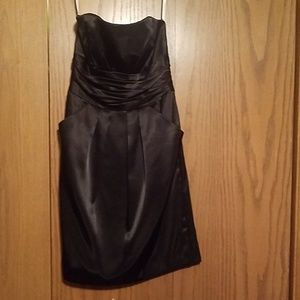 Black bridesmaids dress.